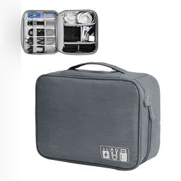 Cortina Grey & Water Resistant Electronics Accessories Organizer-45