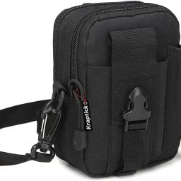 KRAPTICK Water-Proof Waist Bag with Shoulder Belt, Waist Bag Phone Holder, Waist Pouch Camping Hiking Pouch, Waist Pack for Men/Women with Dual compartments-image-6