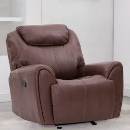 royaloak Muar Manual 1 Seater Recliner With Rocker In Brown Color-picture-46