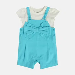 MINI KLUB Girls Pure Cotton Dungaree With T-Shirt-image-99