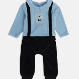 MINI KLUB Infant Boys 2-Pcs Cotton Dungarees With Printed T-Shirt-picture-5