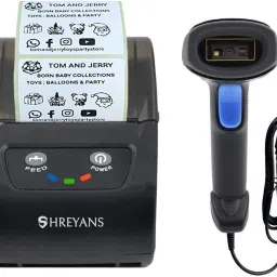 Shreyans Barcode Printer + 1D Barcode Scanner Combo Package-image-83