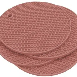 Round Silicone Hot Pot Holder Mat 3 inch Lid Set-7