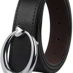 Women Formal Black Artificial Leather Belt-image-51
