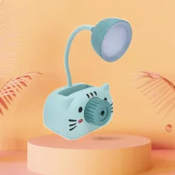 Camera Shaped Rechargeable Lamp with Sharpener Pen Stand Mobile Stand Study Lamp-image-82