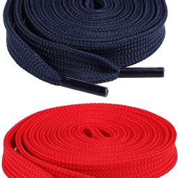 XERUS shoe laces Flat Hollow Red Navy 90cm 2pair sneakers canvas Shoe laces Shoe Lace-image-15