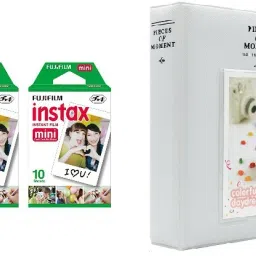 FUJIFILM Instax Mini 10x2 Sheets Instant Film with Pearly White time Album 64 Sheets Film Roll-image-16