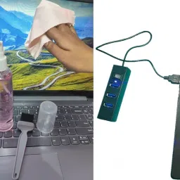 ANJO Wired Keyboard-Wireless Mouse-Pad-Hub 2.0-3N1Cleaning Kit-OTG2N1 C & Micro Combo Set image 4