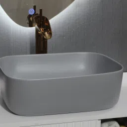 (16*12*5) inch royal matt finish premium quality ceramic counter top basin / (40*30*14) cm very attractive heavy quality ceramic wash basin / Table Top Basin-image-24
