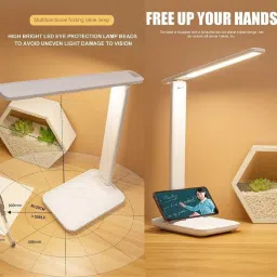 akr Powerful Rechargeable LED Touch On/Off Switch Desk Lamp 3 Level Color Table Lamp image 3