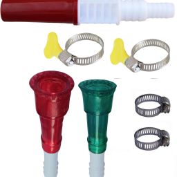 1pc Water spray gun / Nozzle with 2pc Tap Connector with 4pc Hose clamp set Garden Tool Kit-32
