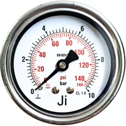 Economical Pressure Gauge, 2.5" Dial, 0 to 10 Bar, Back Entry, SS Body Dial Indicator-image-3