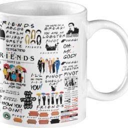 Enterprises Ceramic Round Printed Friends Tv Show Coffee 325 ml White color Plain pack of one Ceramic Coffee Mug-22
