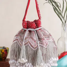 Women Red Potli-image-23