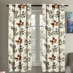 152 cm (5 ft) Polycotton Room Darkening Window Curtain (Pack Of 2)-picture-27