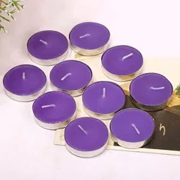 aromatic fables Lavender Aroma Purple Wax (Pack Of 50) Tea Light Candles-picture-29
