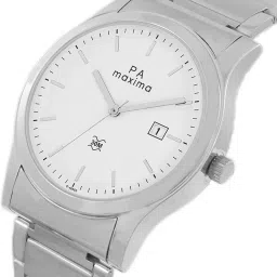 maxima Attivo Collection Date Display, Premium SS Strap Analog Watch - For Men O-46865CMGI image 3