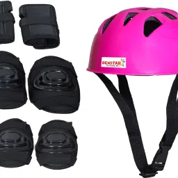 Pink Skating Guard Protective Kit Cycling Safety Kit For Kids set of 7pcs Skating Guard Combo-image-49