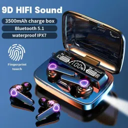 myxes New Edition TWS M19 Gaming Earbuds Bluetooth 5.0 Wireless LED Digital Display N8 Bluetooth Headset image 5