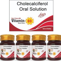Vitamin D3 (Once a Week Formula)Sugar Free Nano Shots for strong bone & immunity-50
