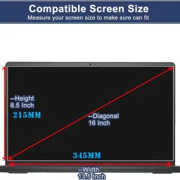 Saco Screen Guard for (Glossy) 2024 HP Pavilion Plus 16 ab0015TX | ab0016TX Series 16 Inch Laptop image 2