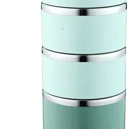 akr plastic and stainless steel vacuum lunch tiffin 3 Containers Lunch Box-picture-19