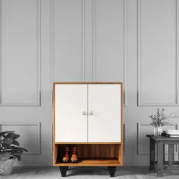 nilkamal Astero Shoe Cabinet in Classic Walnut Finish-picture-3