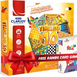 Timeless 10 Board Game Combo for Kids & Adults - 10 in 1 Classic Games Party & Fun Board Game-8
