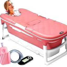 Bath Tub Plastic for Adults 6 Feet Portable Bathtub Bathing Tub Big Size(Pink) Bath Tub Plastic for Adults 6 Feet Portable Bathtub Bathing Tub Big Size(Pink) Free-standing Bathtub-image-54