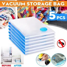 Vacuum Storage Bags 80% More Storage Space Saver Double-Zip Seal with Hand-Pump Travel Storage Vacuum Bags-image-12