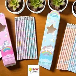 Unicorn Pencils Set for Kids 12 Pieces Pack of 2 contains 1 pink and 1 Blue pack Pencil-30