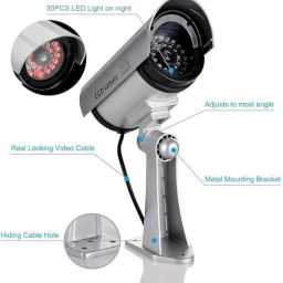 GOINZI Dummy Security CCTV Bullet Camera with LED Light Indication Security Camera image 2