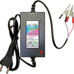Adaptor Type 14 Volt 2 Amp for Upto 7 Amp Battery Charger With Auto Cut Off & Overcharge Protection Electronic SMPS Power Supply AC DC Adaptor 14v 2A Adapter Electric Supply with Black and Red Crocodile Alligator Clips Electrical Test Clamps Jumper Cable with Protective Insulation Cover for AMF Panel, Tubular, Inverter, Bike, Truck, Ups, Car, Acid Sealed Battery, Car Battery Charger, Bike Battery Charger and UPS Battery Charger Modified Sine Wave Inverter-22