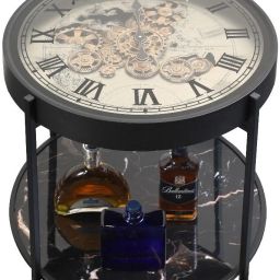 Analog Black, Silver Clock-image-1