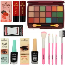 Makeup Combo Kit with Eyeshadow, Lipstick, Eyeliner, Mascara, Brushes & Razor-image-5