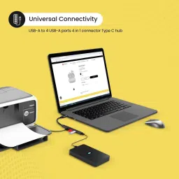 Portronics POR 1485 MPORT 31C 4-in-1 USB Hub (Type C to 4 USB-A Ports) with Fast Data Transfer USB Hub image 2