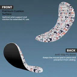 Portronics Comfipad Wrist Rest Mouse Pad with Soft Foam Cushion, Ergonomic, Wrist Support Mousepad image 3