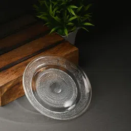 Designer Glass Dinner, Lunch, Snack Serving Plate, Pack Of 1 Dinner Plate-19