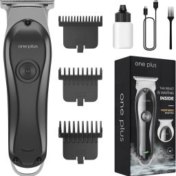 One Plus OP 118 Cordless Professional Small Size Clipper,waterproof With Turbo Mode Hair Trimmer 90 minRuntime 4 Length Settings-image-2