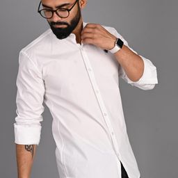 fubar Men Regular Fit Solid Mandarin Collar Casual Shirt-picture-24
