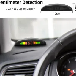 gh generic hub Auto Object Detector for Universal Cars (4 Sensors, Black) Set of 4 Black Sensors Reverse Radar Beep Sound Alert Parking Sensor image 3