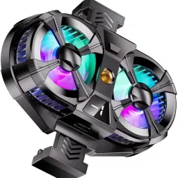 Blitzbot Dual Turbo RGB Mobile Radiator Cooling Fan 2 Fan Ergonomic Cooling Pad with Adjustable Height-28