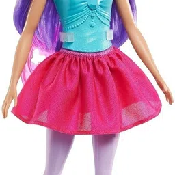 barbie Dreamtopia 11.5-Inch Purple Hair Fairy Doll Wearing Skirt, Clip-On Wings & Tiara-picture-17