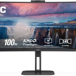 AOC 86.36 cm (34 inch) Quad HD LED Backlit VA Panel Monitor (CU34V5CW/BK)-picture-0