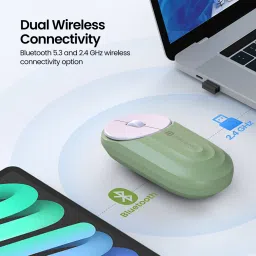 Portronics Toad 6 Rechargeable Bluetooth Mouse with 2.4 GHz Receiver & Silent Clicking Wireless Optical Mousewith Bluetooth image 2