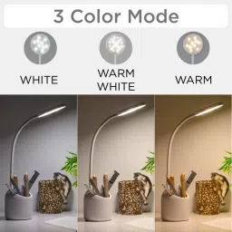 flipkart smartbuy 3 Colour Mode Rechargeable, LED Table Lamp with Pen Holden for Home Study Lamp image 5