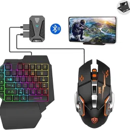 BCG Bluetooth Gaming Keyboard Mouse Convertor For Smartphone 4 in 1 Mobile Game Combo Set-10