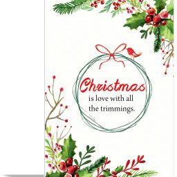 Merry Christmas with Love Greeting Card Greeting Card-picture-14