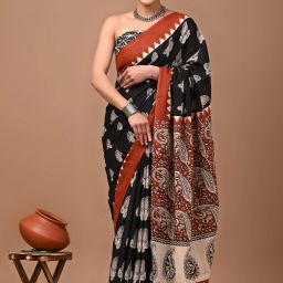 Printed Ikkat Pure Cotton Saree-29