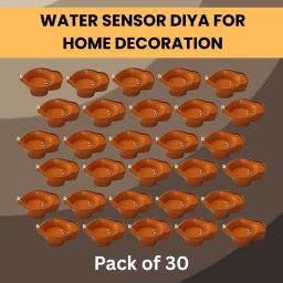 Water Sensor Diya LED Water Diyas for Diwali Home & Office Décor Pack of 30 B140 Plastic (Pack of 30) Table Diya Set-image-73